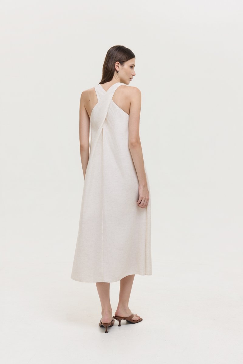 HILLARY TWO WAY LINEN MIDI DRESS