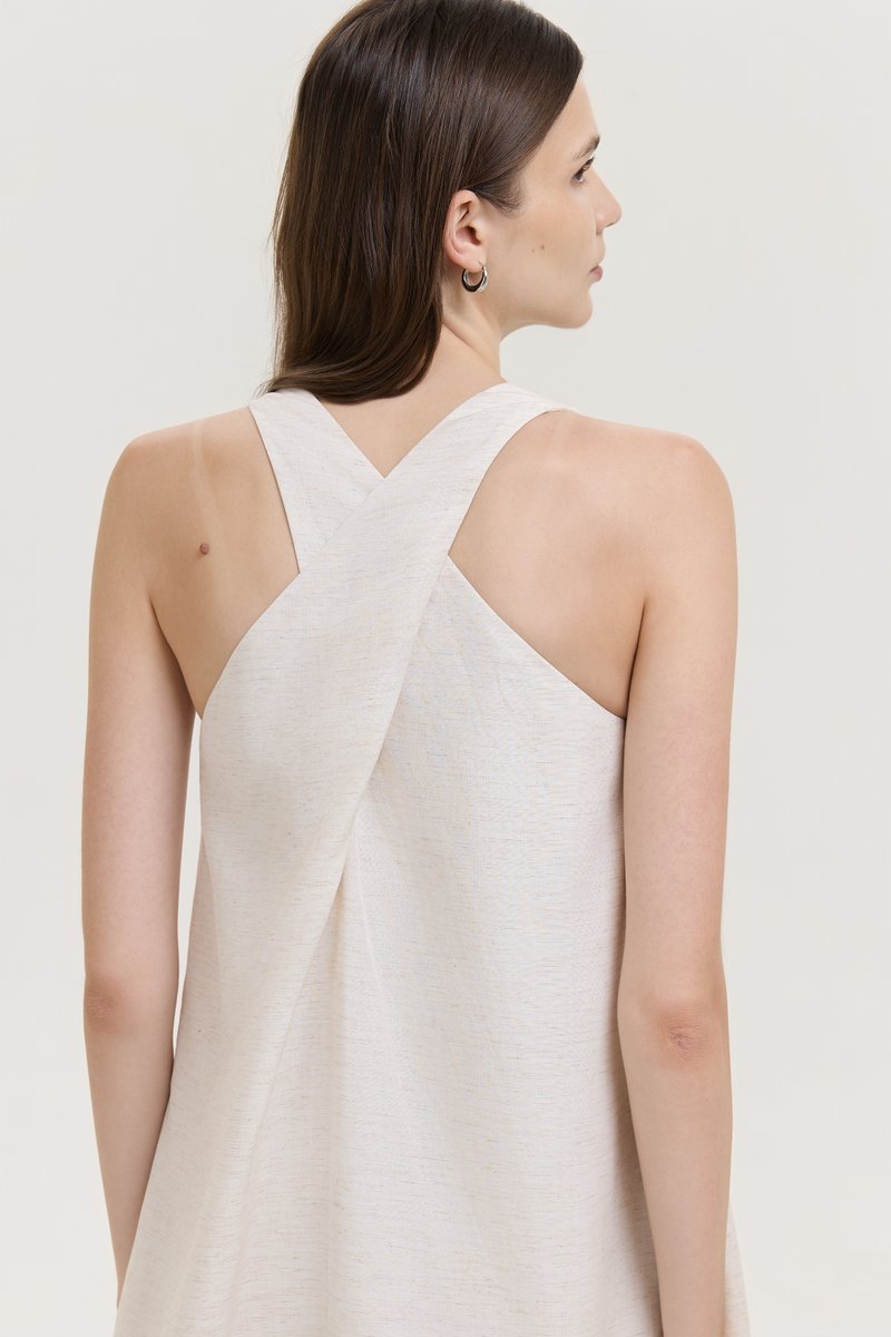 HILLARY TWO WAY LINEN MIDI DRESS