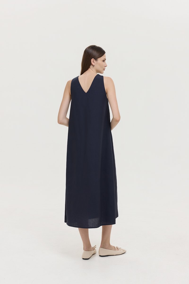 HILLARY TWO WAY LINEN MIDI DRESS