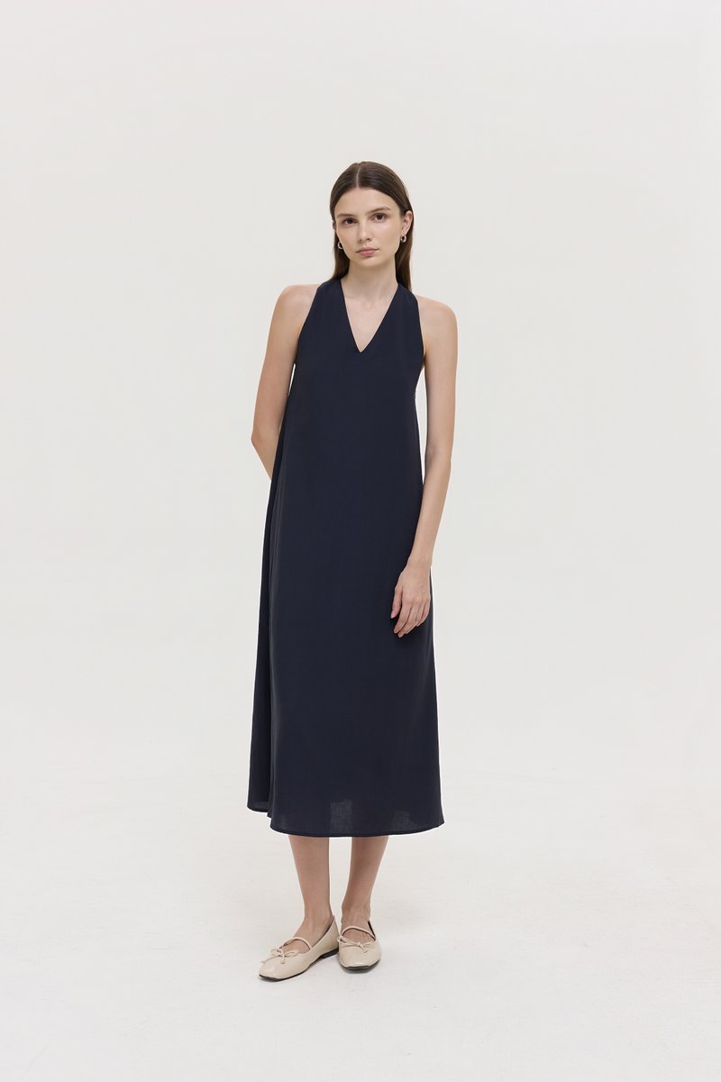 HILLARY TWO WAY LINEN MIDI DRESS