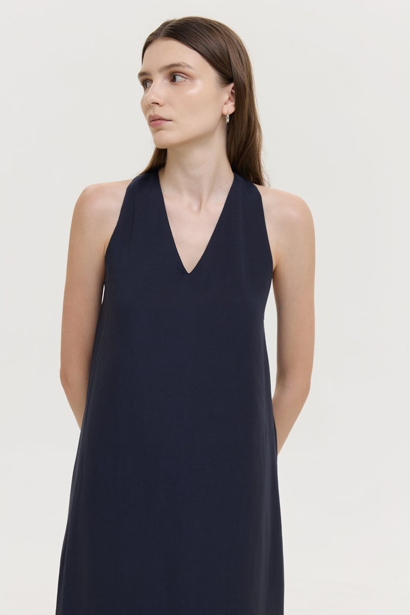 HILLARY TWO WAY LINEN MIDI DRESS