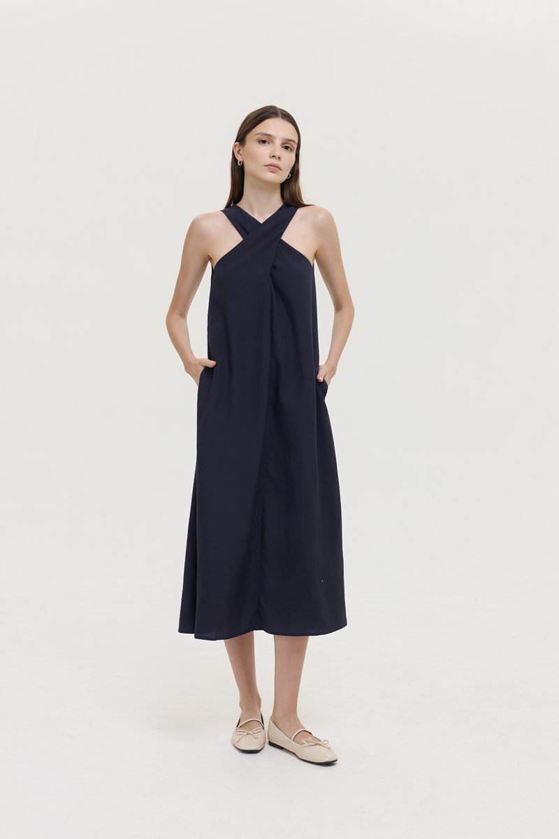 HILLARY TWO WAY LINEN MIDI DRESS