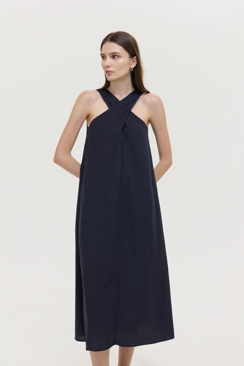 HILLARY TWO WAY LINEN MIDI DRESS