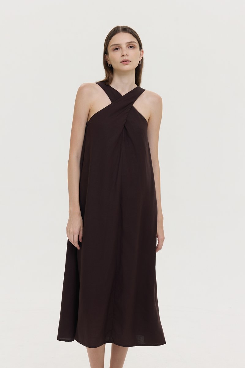 HILLARY TWO WAY LINEN MIDI DRESS
