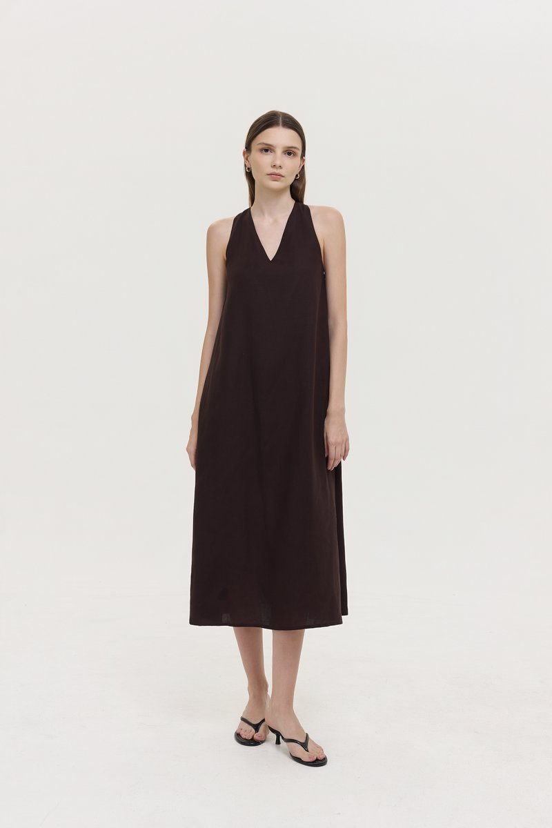 HILLARY TWO WAY LINEN MIDI DRESS