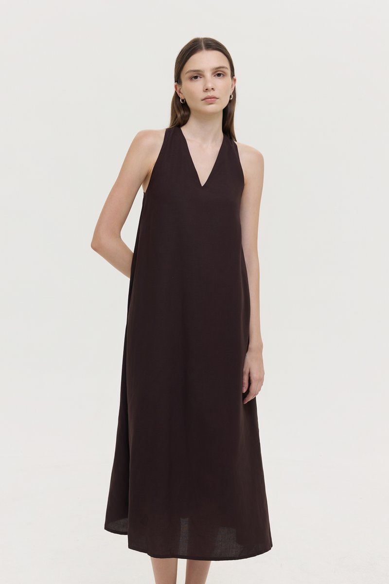 HILLARY TWO WAY LINEN MIDI DRESS