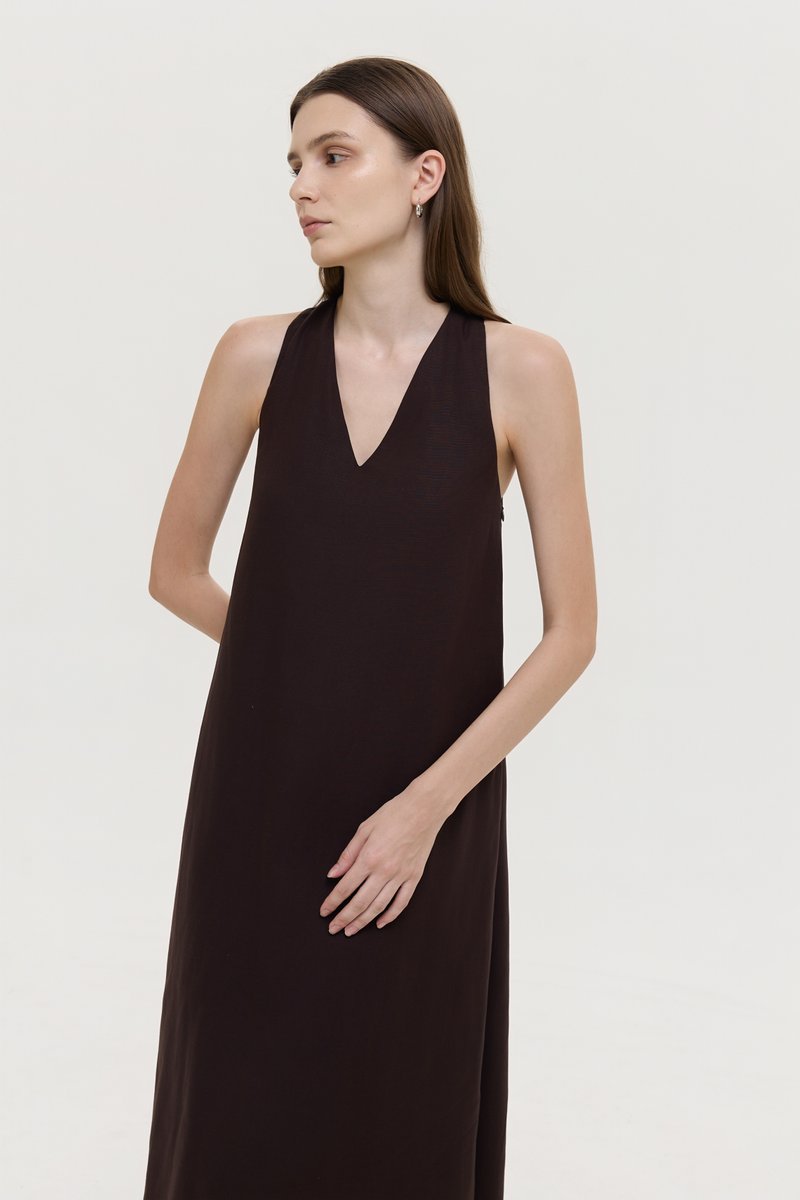 HILLARY TWO WAY LINEN MIDI DRESS