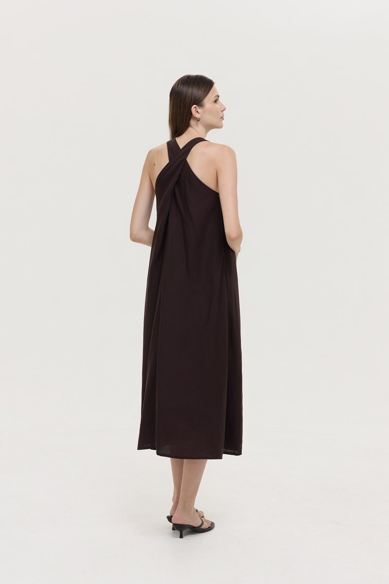 HILLARY TWO WAY LINEN MIDI DRESS