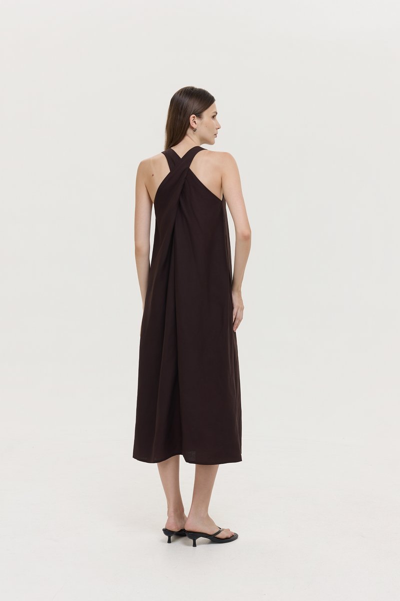 HILLARY TWO WAY LINEN MIDI DRESS