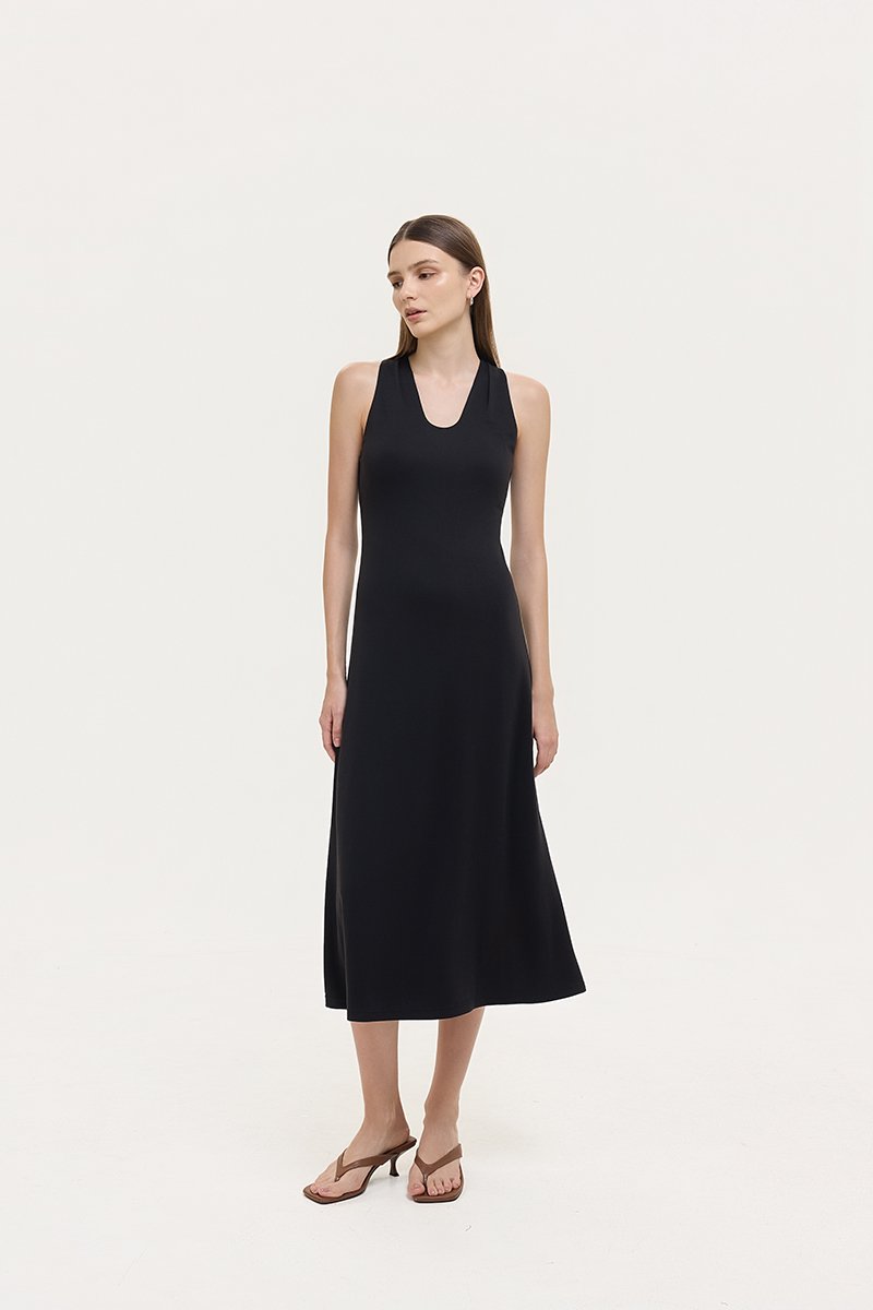 HAYDEN HALTER JERSEY MIDI DRESS