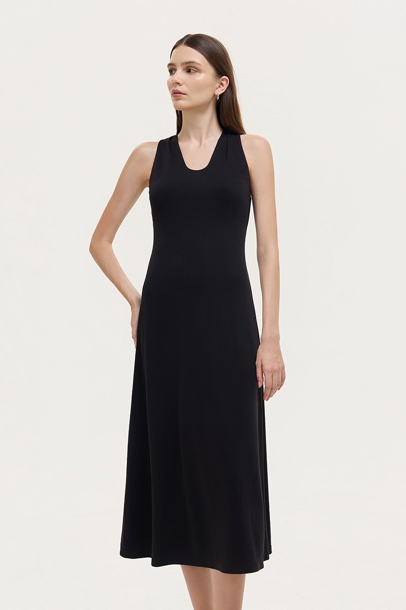 HAYDEN HALTER JERSEY MIDI DRESS