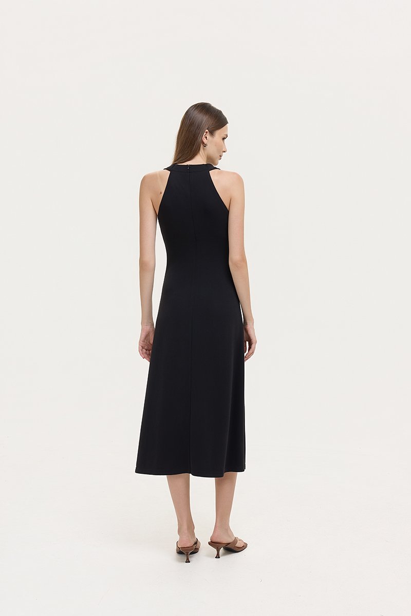 HAYDEN HALTER JERSEY MIDI DRESS