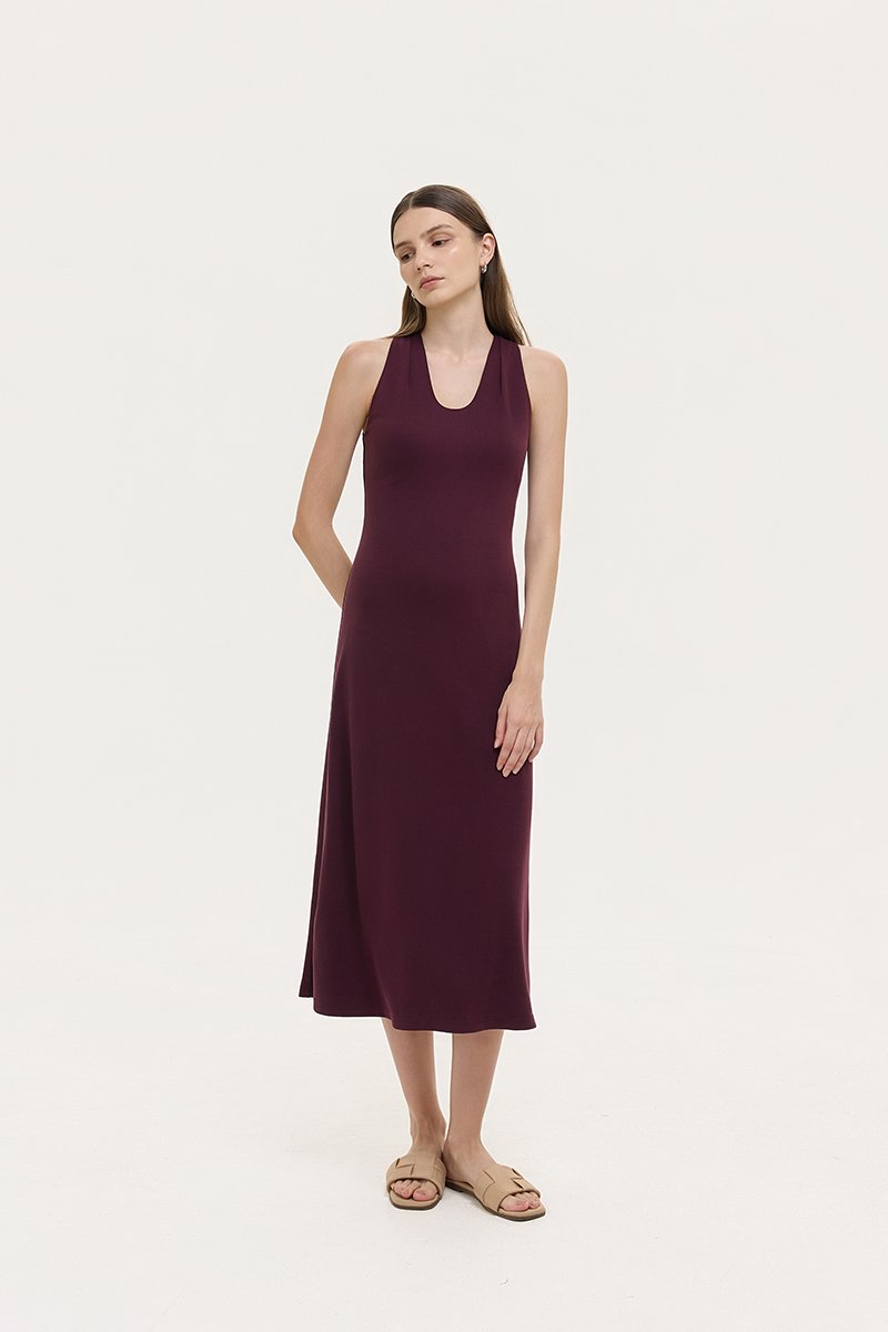 HAYDEN HALTER JERSEY MIDI DRESS