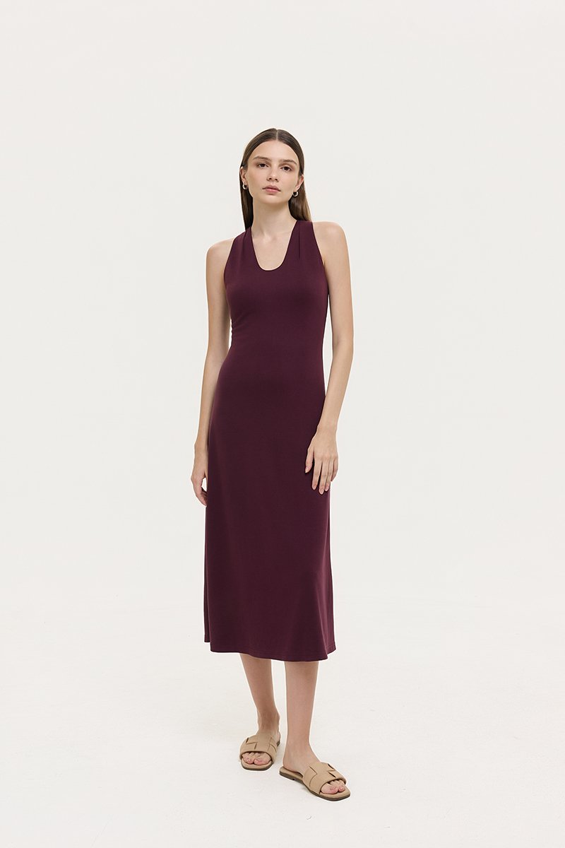 HAYDEN HALTER JERSEY MIDI DRESS