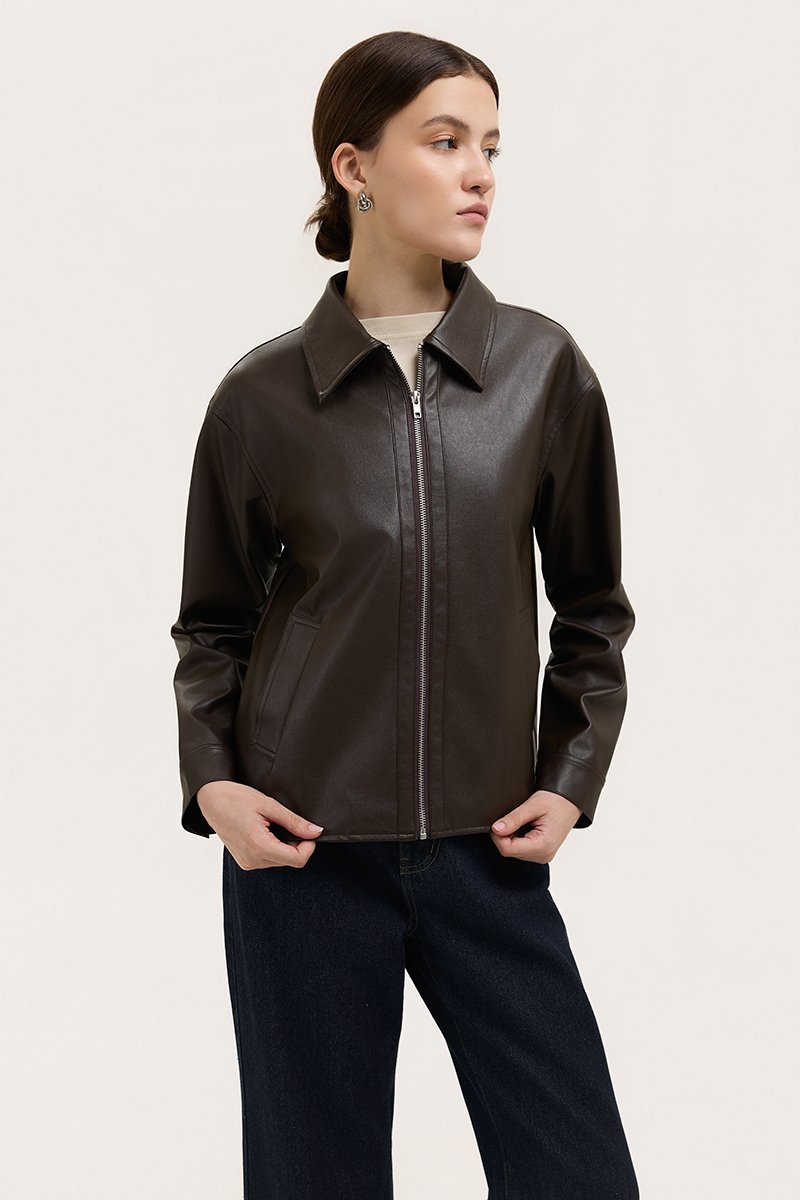SAMPSON ZIPPED LEATHER JACKET