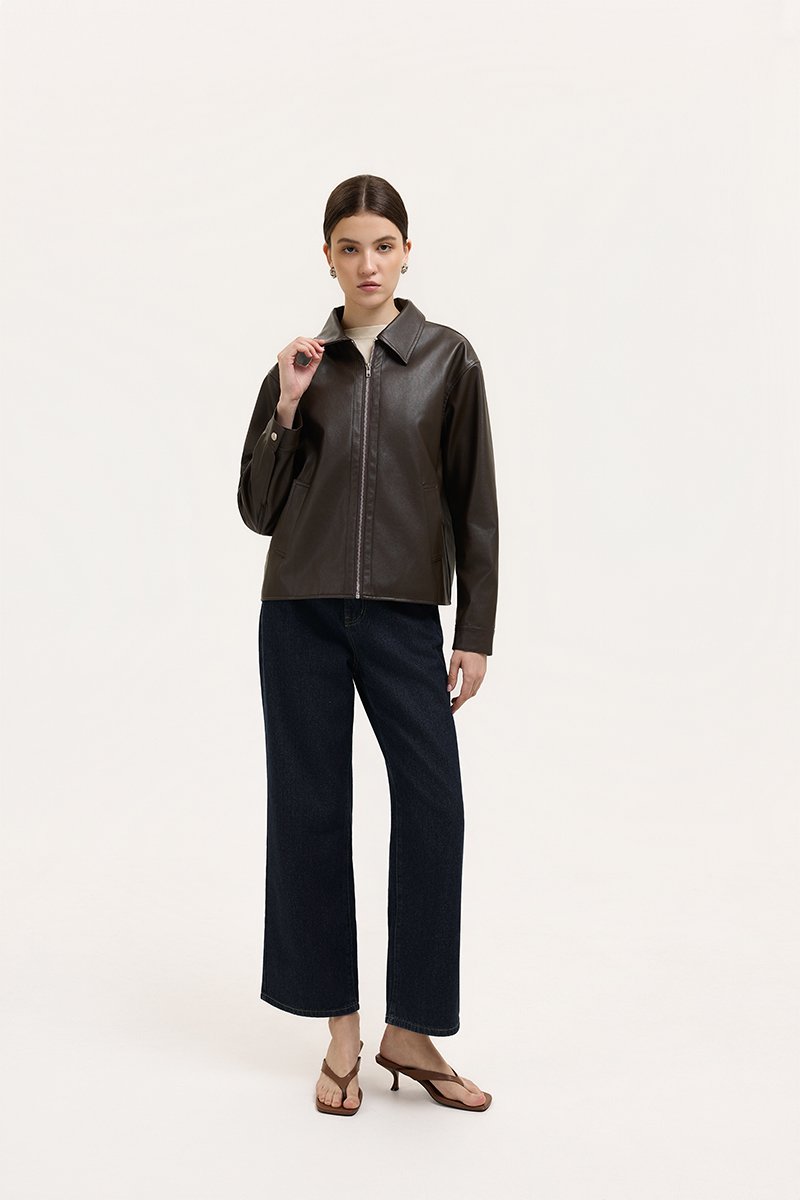 SAMPSON ZIPPED LEATHER JACKET