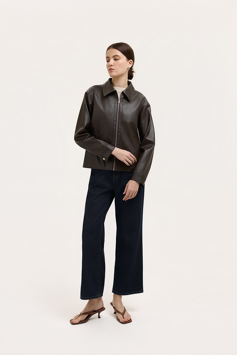 SAMPSON ZIPPED LEATHER JACKET