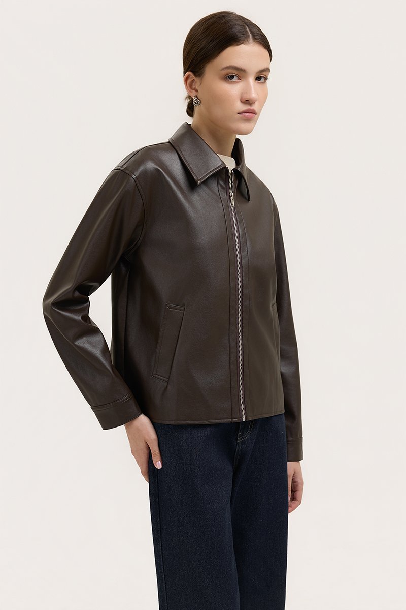 SAMPSON ZIPPED LEATHER JACKET