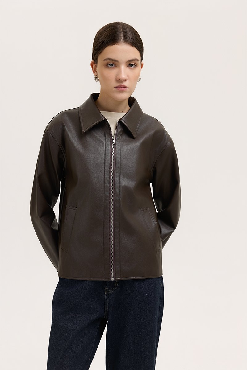 SAMPSON ZIPPED LEATHER JACKET