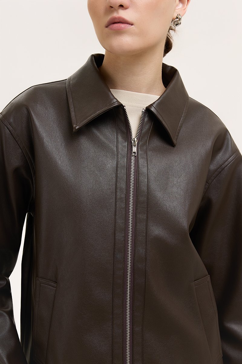 SAMPSON ZIPPED LEATHER JACKET