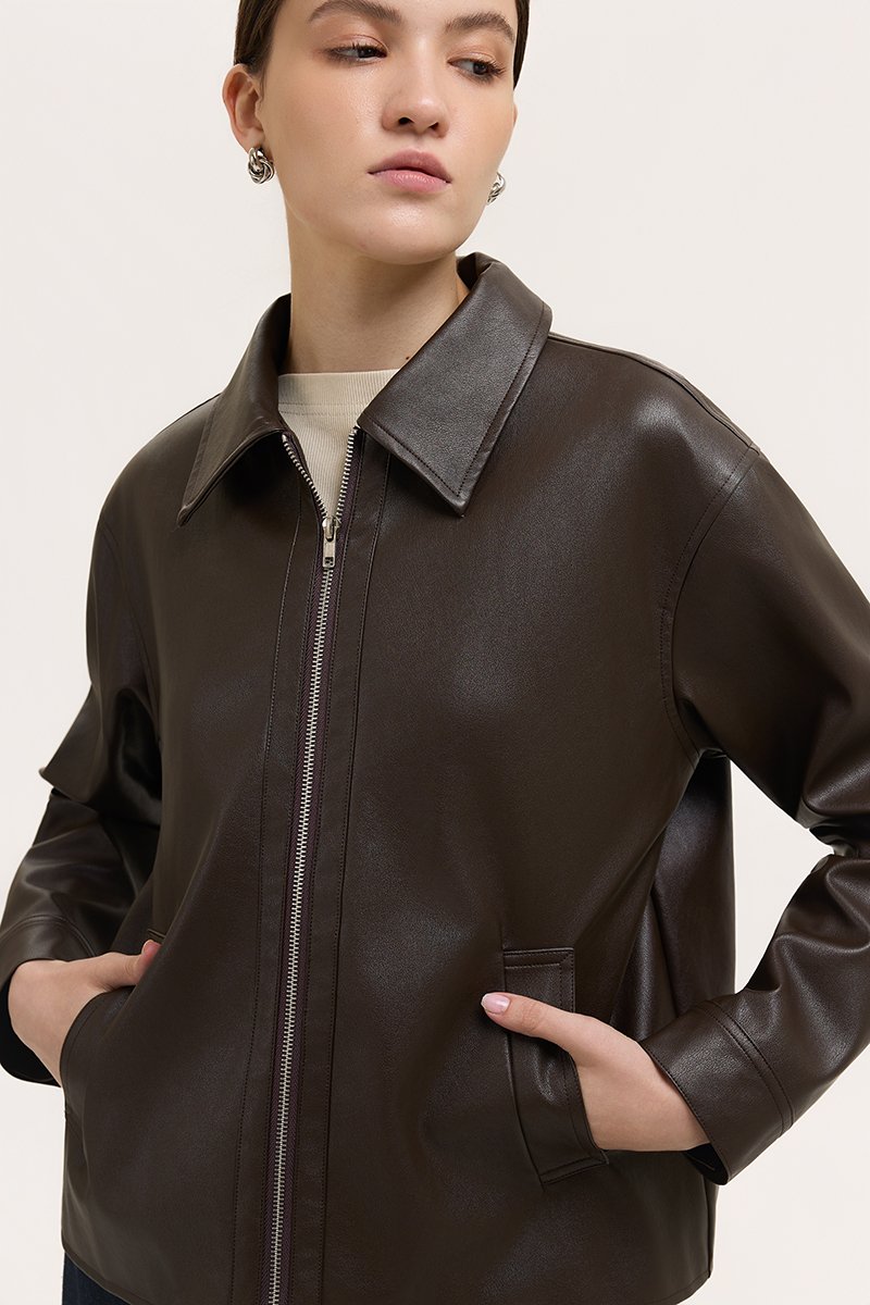 SAMPSON ZIPPED LEATHER JACKET
