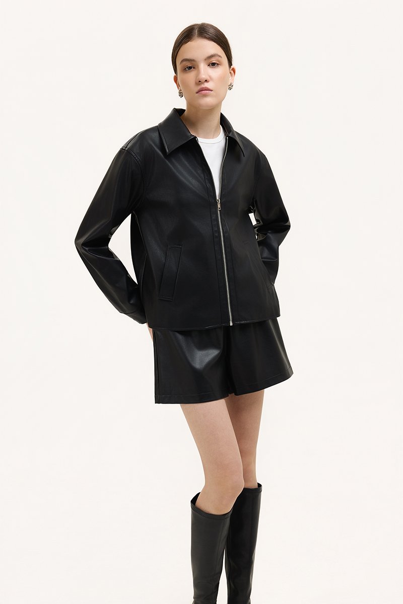 SAMPSON ZIPPED LEATHER JACKET