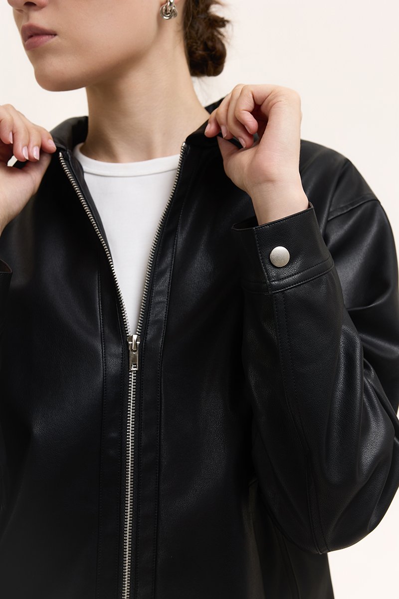 SAMPSON ZIPPED LEATHER JACKET