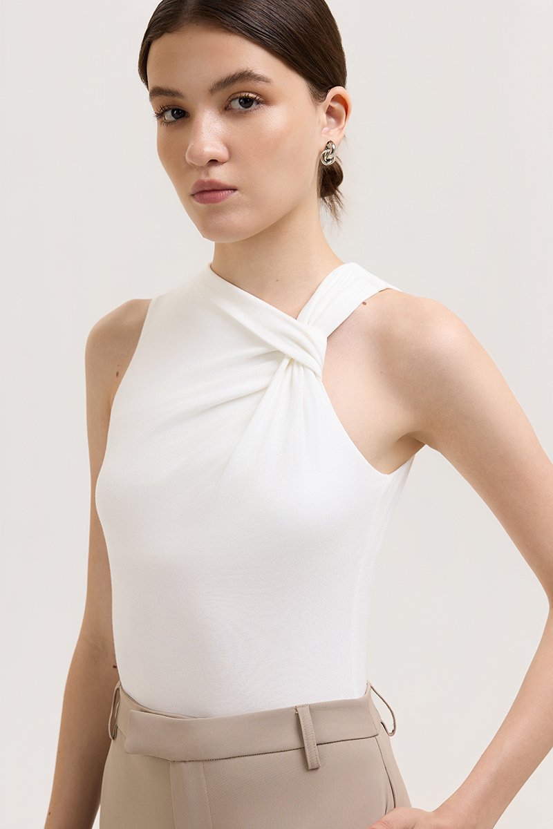 CHRISELLE ASYMMETRIC KNOT TANK
