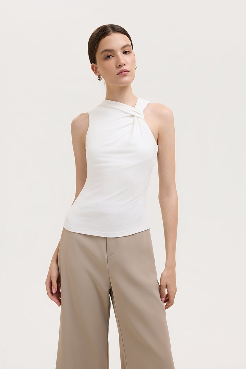 CHRISELLE ASYMMETRIC KNOT TANK