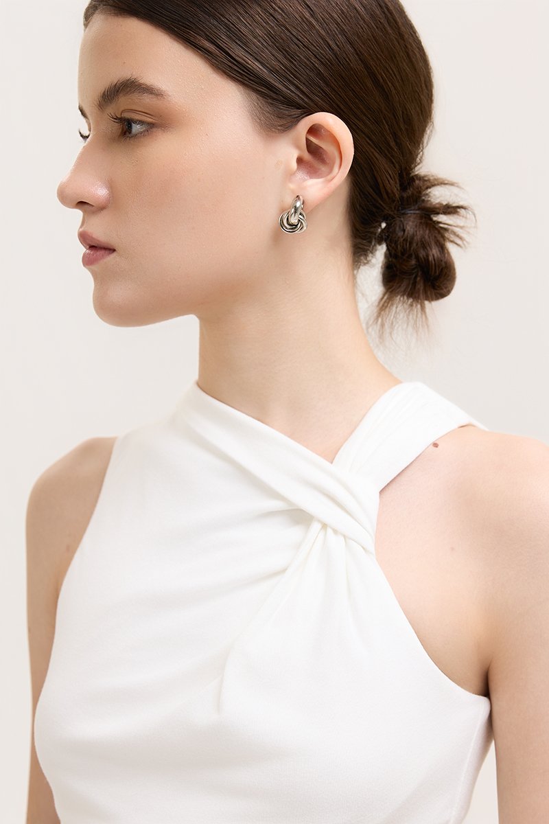 CHRISELLE ASYMMETRIC KNOT TANK
