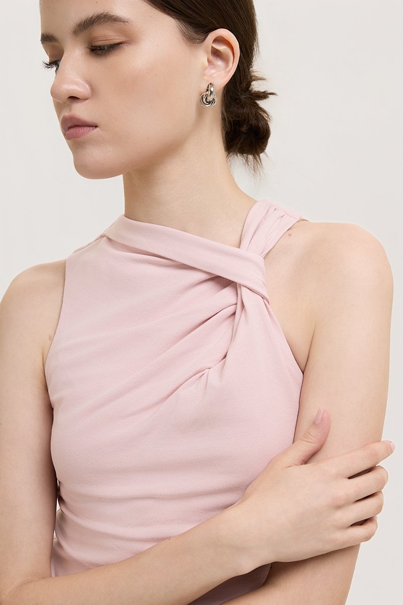 CHRISELLE ASYMMETRIC KNOT TANK