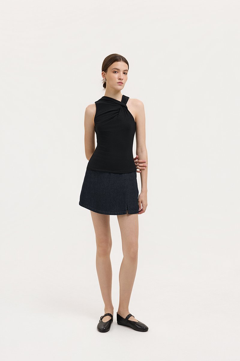 CHRISELLE ASYMMETRIC KNOT TANK