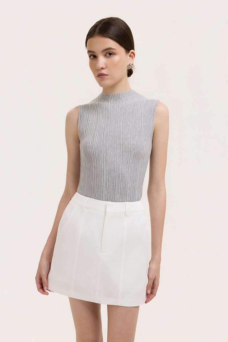 SAIGE PANELLED TWILL SKORT