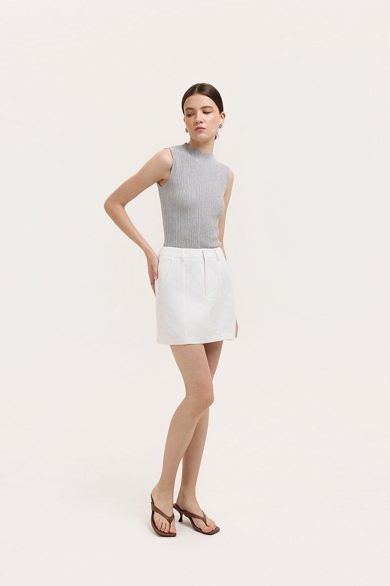 SAIGE PANELLED TWILL SKORT