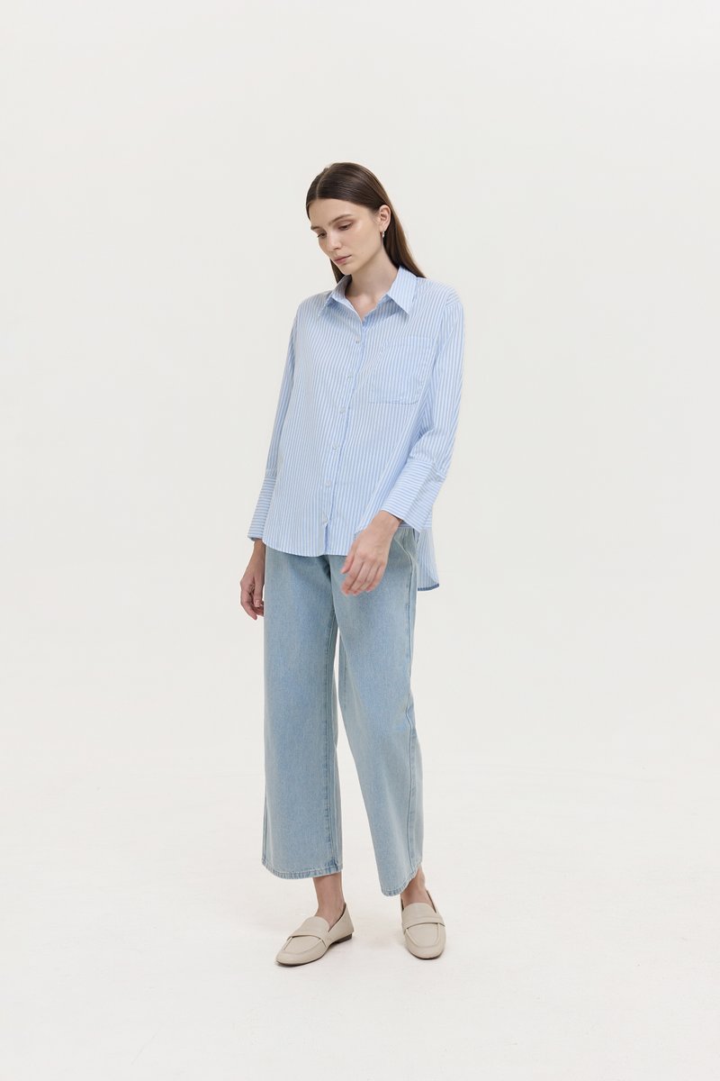 ALERIE OVERSIZED STRIPED BUTTONDOWN SHIRT