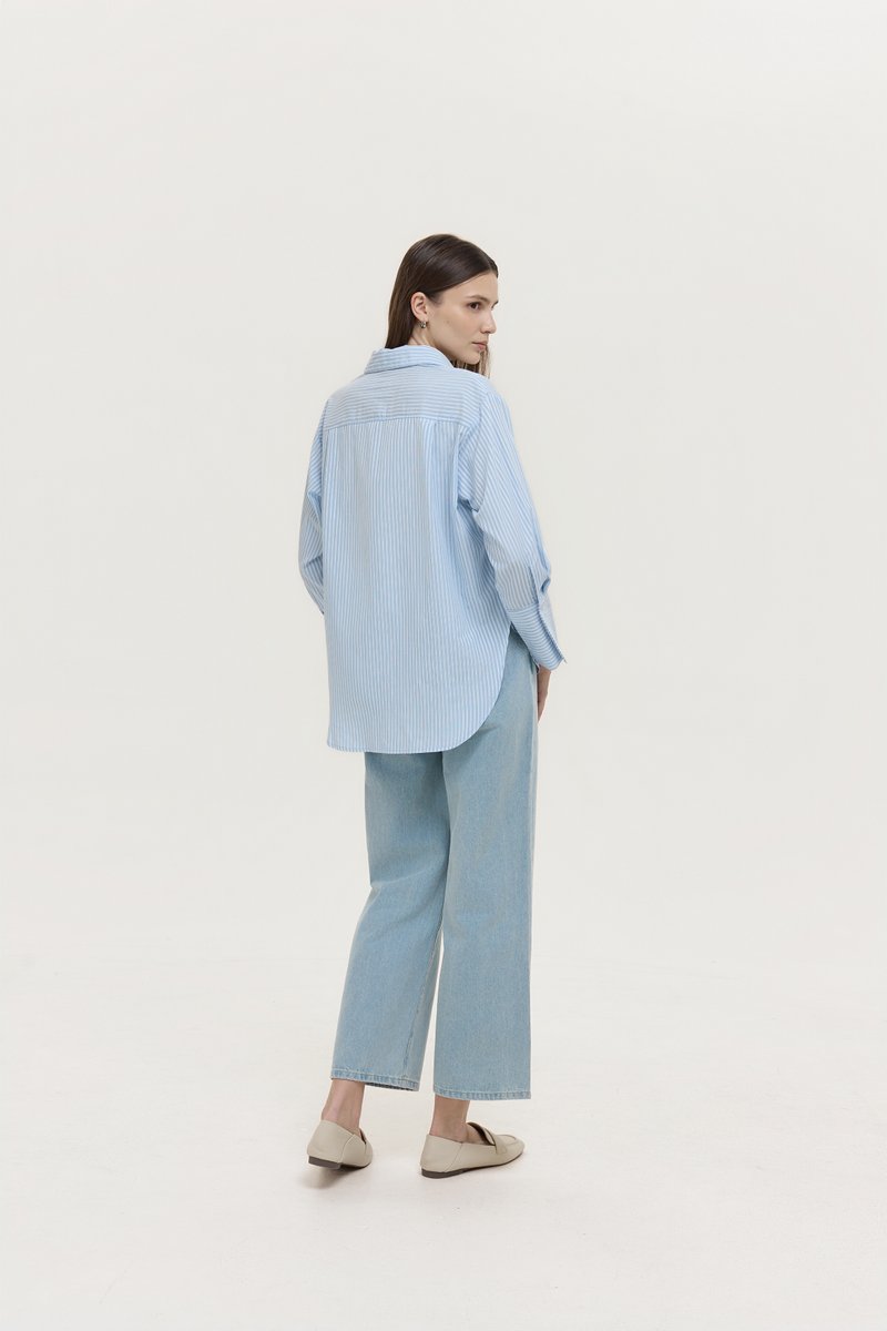 ALERIE OVERSIZED STRIPED BUTTONDOWN SHIRT