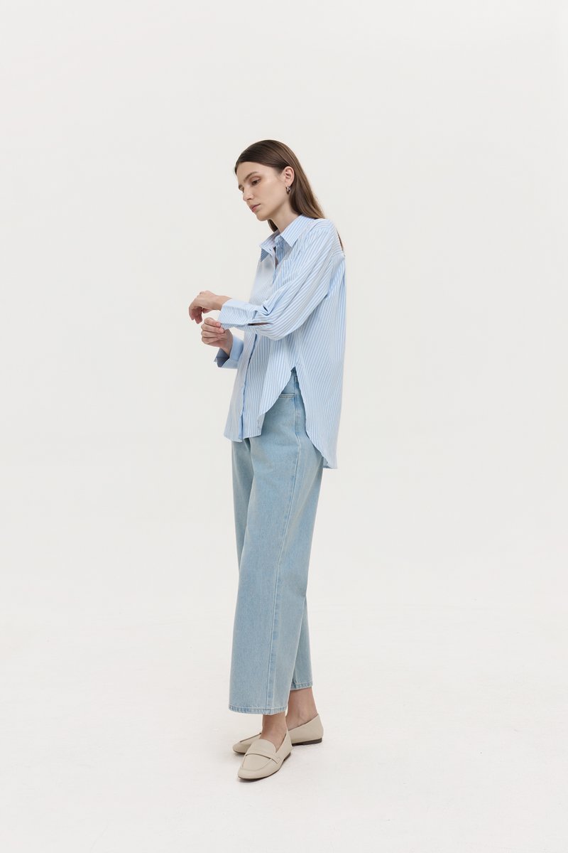 ALERIE OVERSIZED STRIPED BUTTONDOWN SHIRT