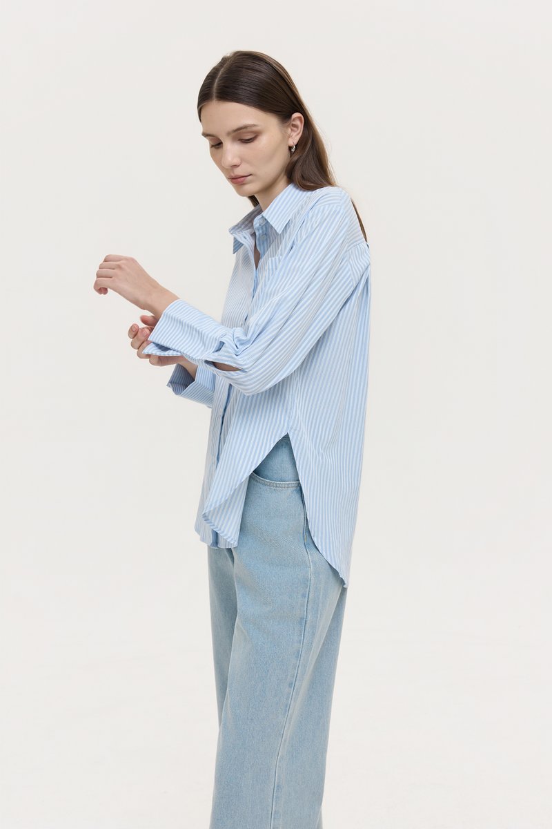 ALERIE OVERSIZED STRIPED BUTTONDOWN SHIRT