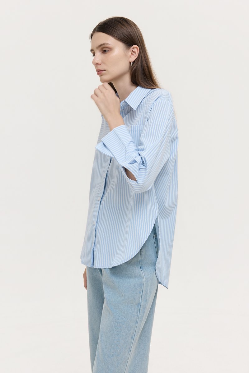 ALERIE OVERSIZED STRIPED BUTTONDOWN SHIRT