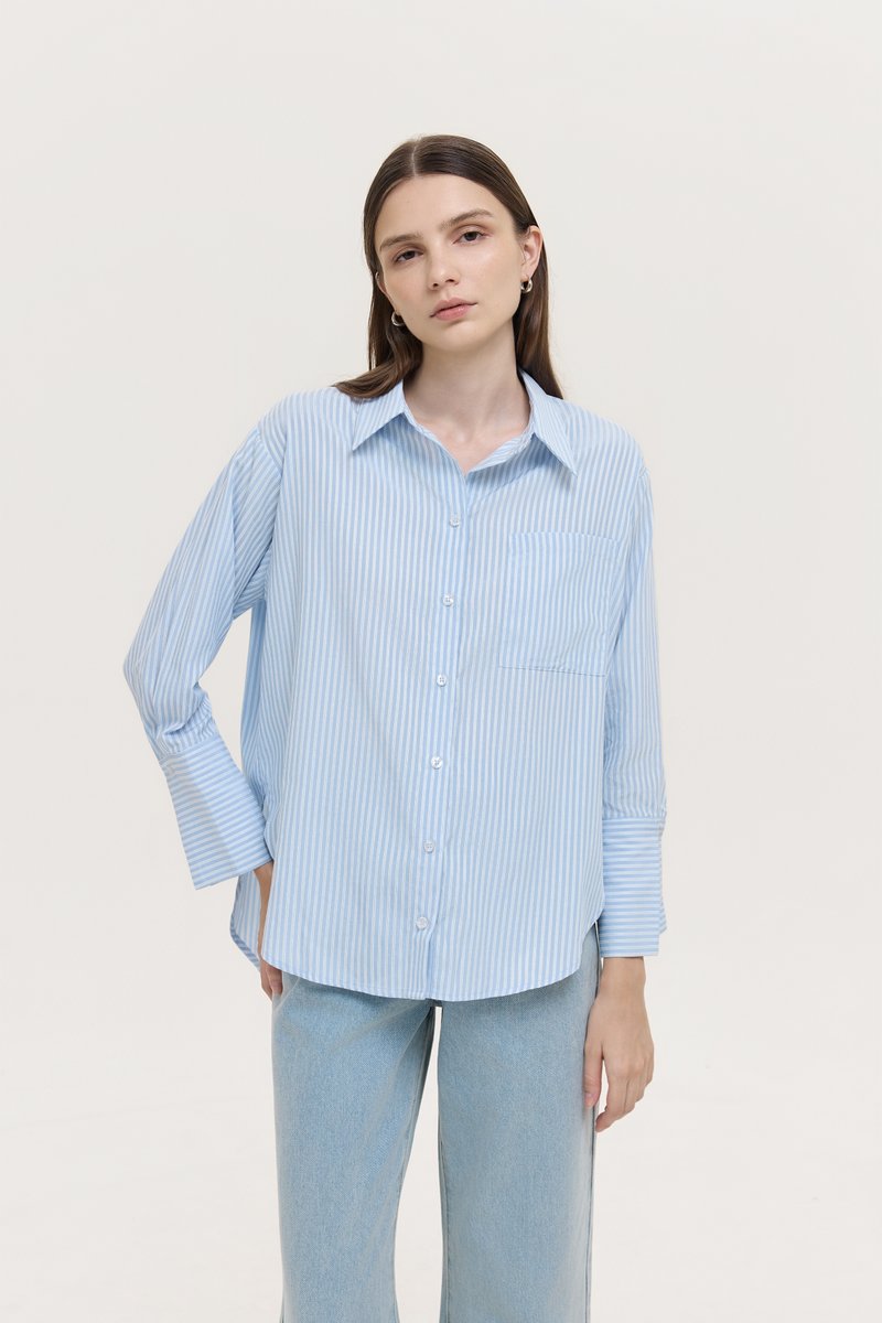 ALERIE OVERSIZED STRIPED BUTTONDOWN SHIRT