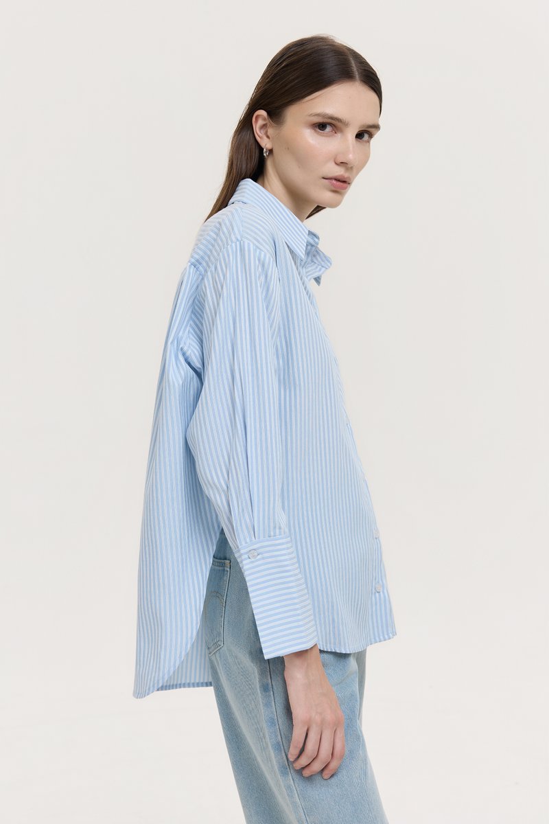 ALERIE OVERSIZED STRIPED BUTTONDOWN SHIRT