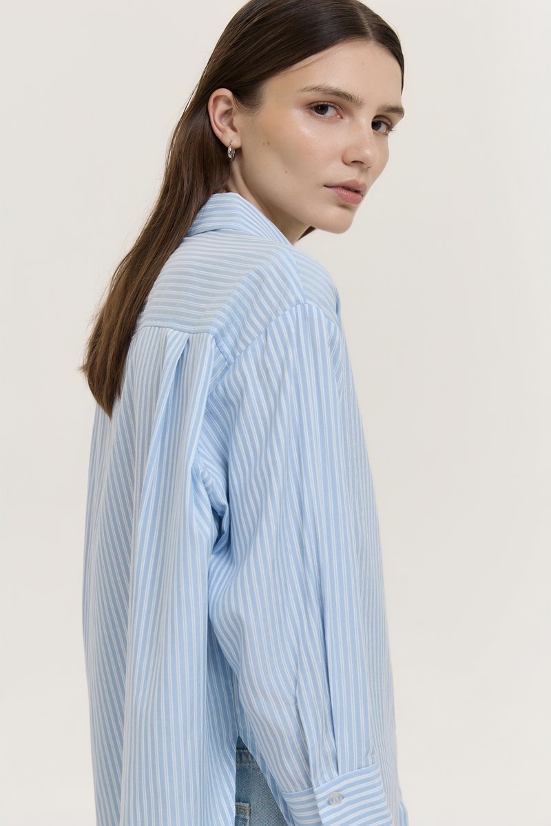 ALERIE OVERSIZED STRIPED BUTTONDOWN SHIRT