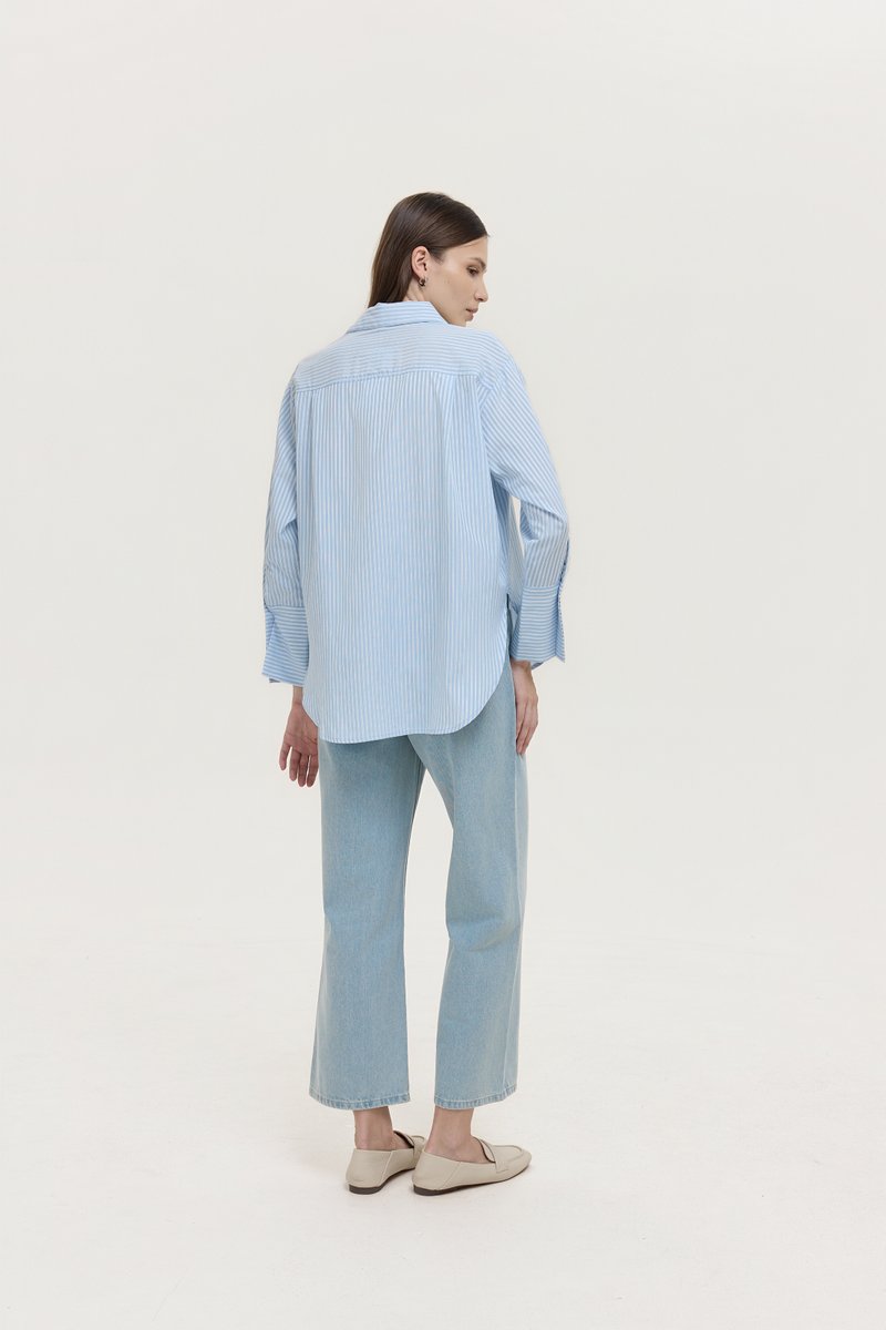 ALERIE OVERSIZED STRIPED BUTTONDOWN SHIRT