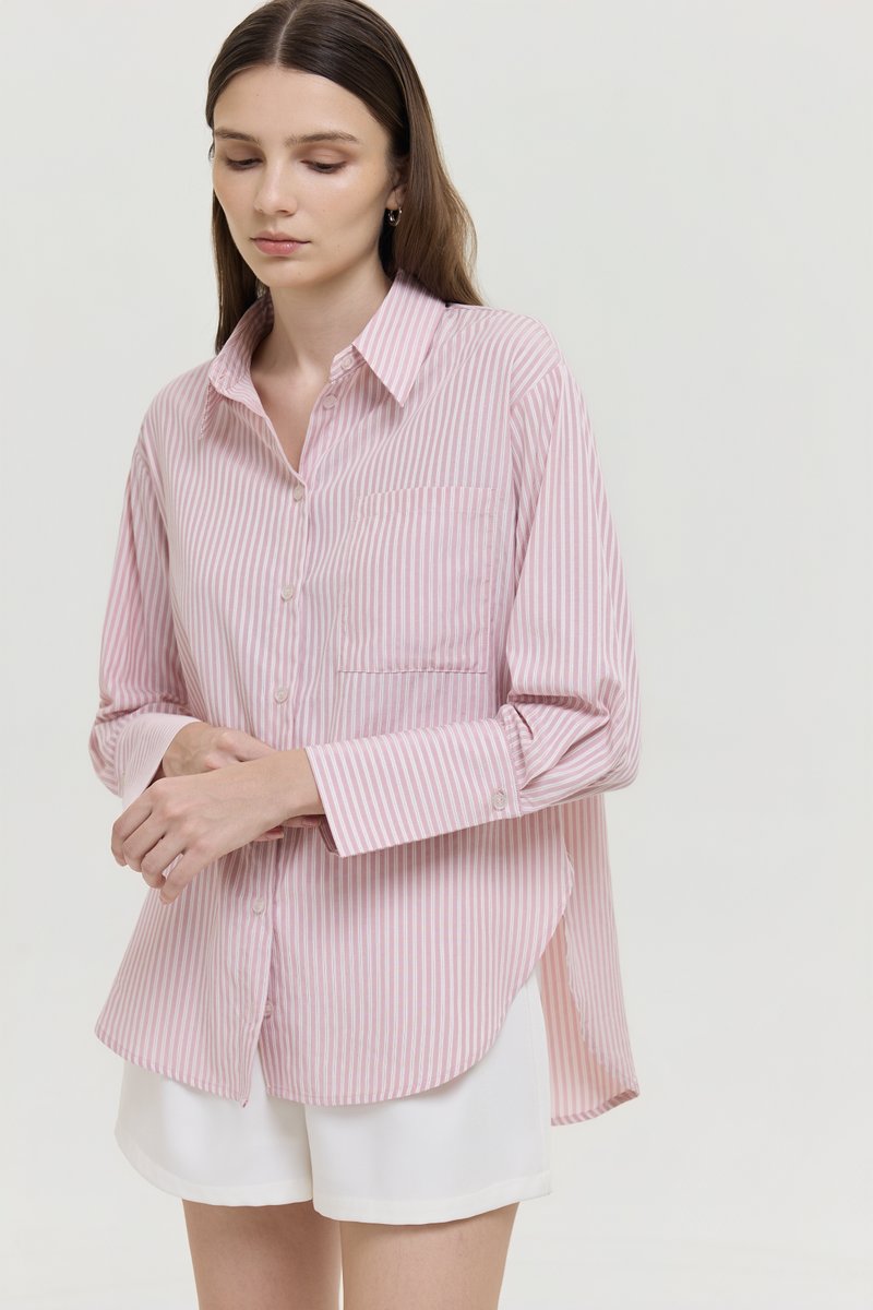 ALERIE OVERSIZED STRIPED BUTTONDOWN SHIRT