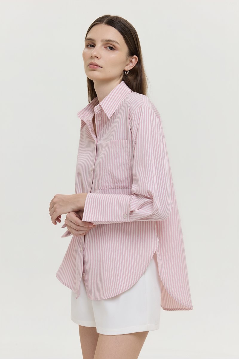 ALERIE OVERSIZED STRIPED BUTTONDOWN SHIRT