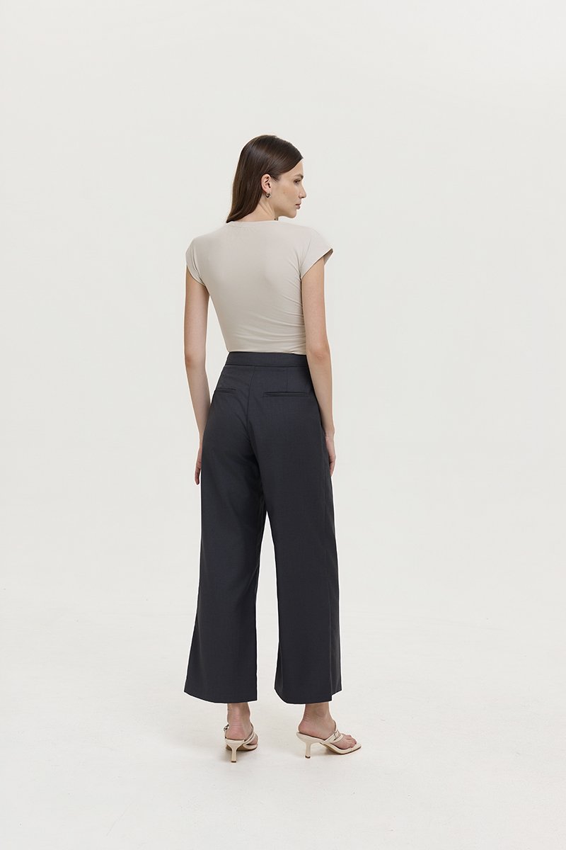 STANLEY PLEATED WIDE LEG PANTS