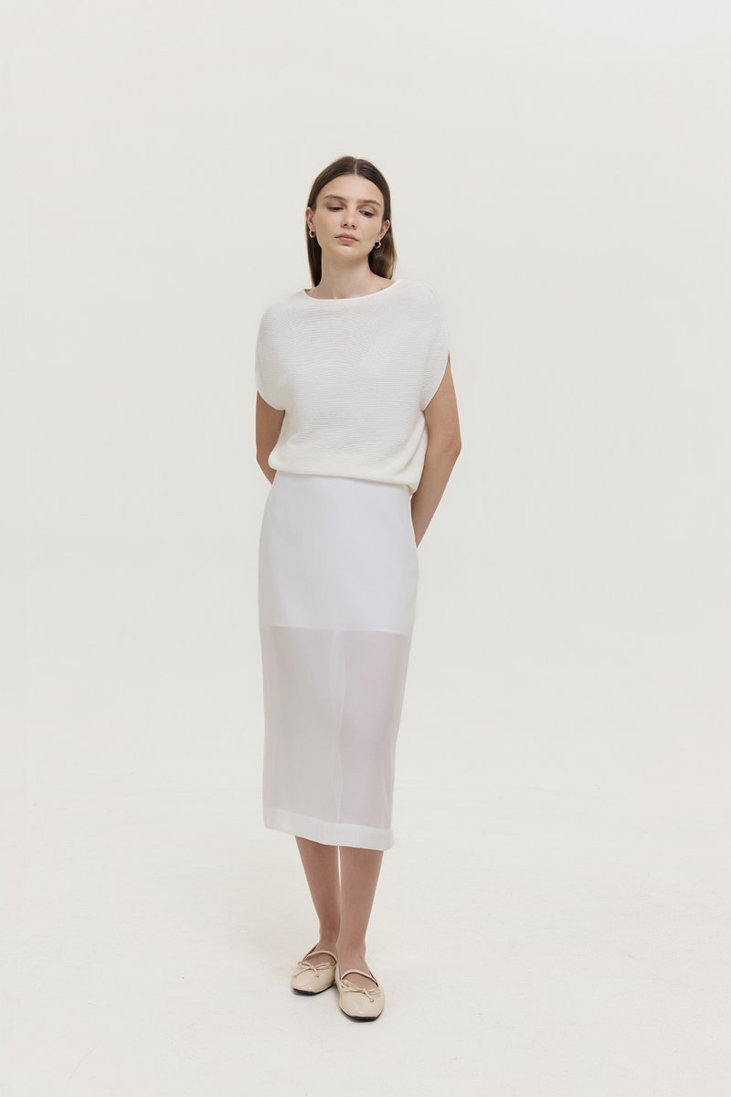 BETHANY SHEER MIDI SKIRT