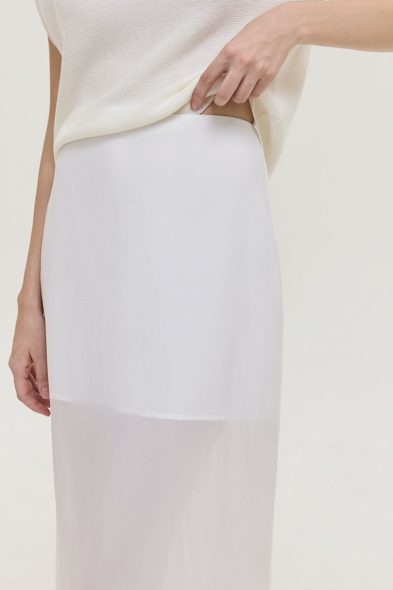 BETHANY SHEER MIDI SKIRT