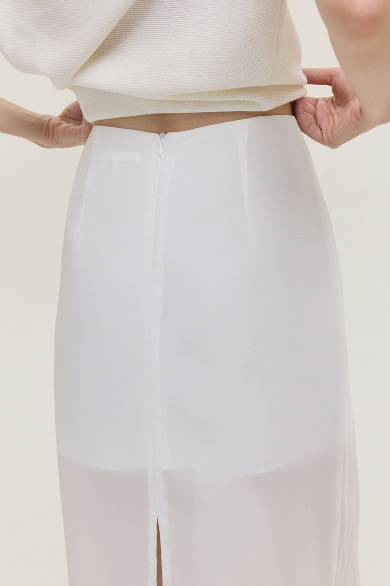 BETHANY SHEER MIDI SKIRT