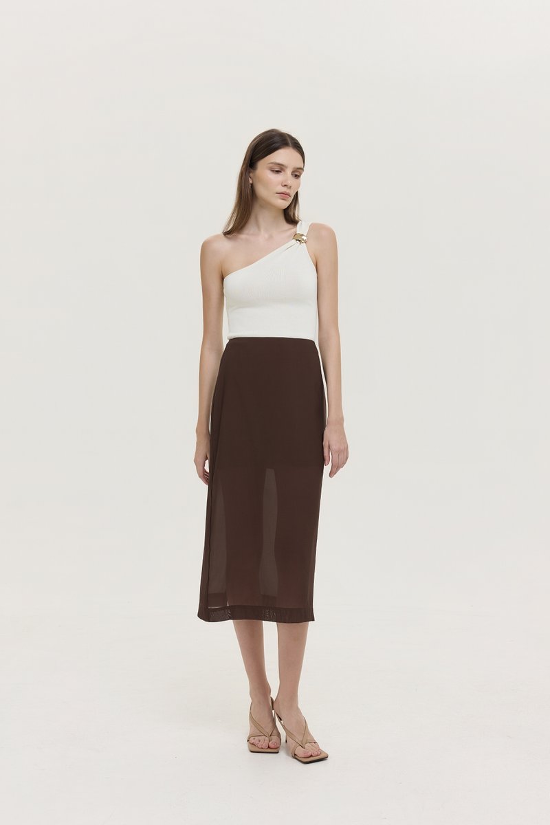 BETHANY SHEER MIDI SKIRT